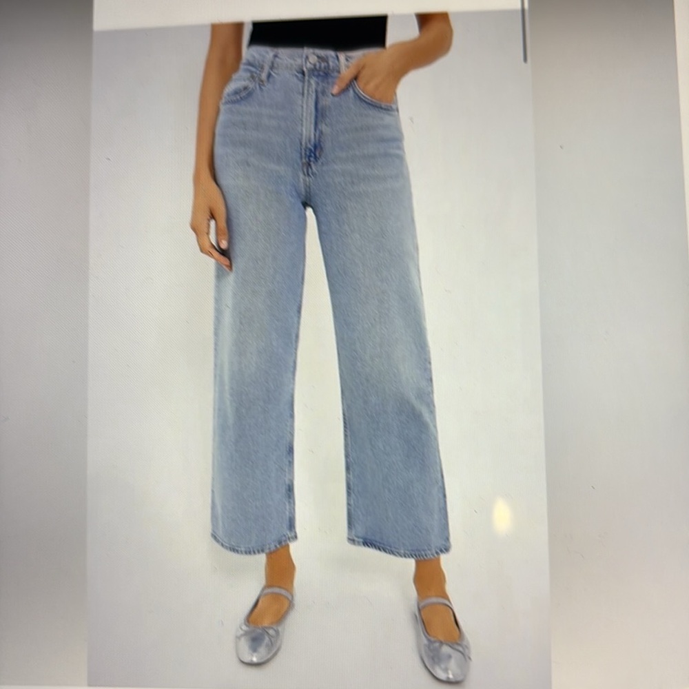 Agolde Light Blue Wide Leg Jeans